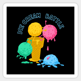 ice cream battle Sticker